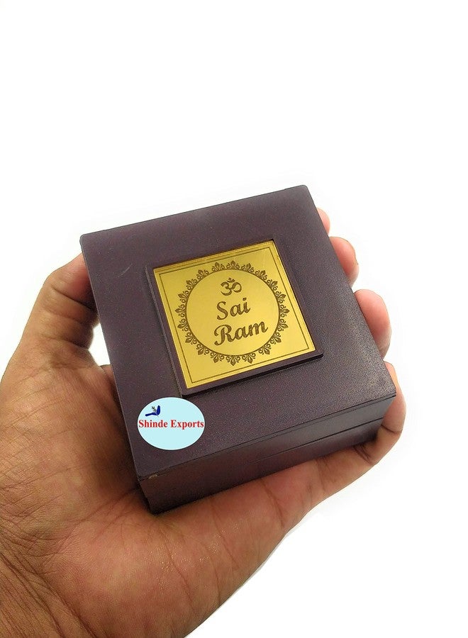 SHINDE EXPORTS Shirdi Saibaba Charan paduka Gift Box for puja (Mini Size (8x8cm)) - Image 3